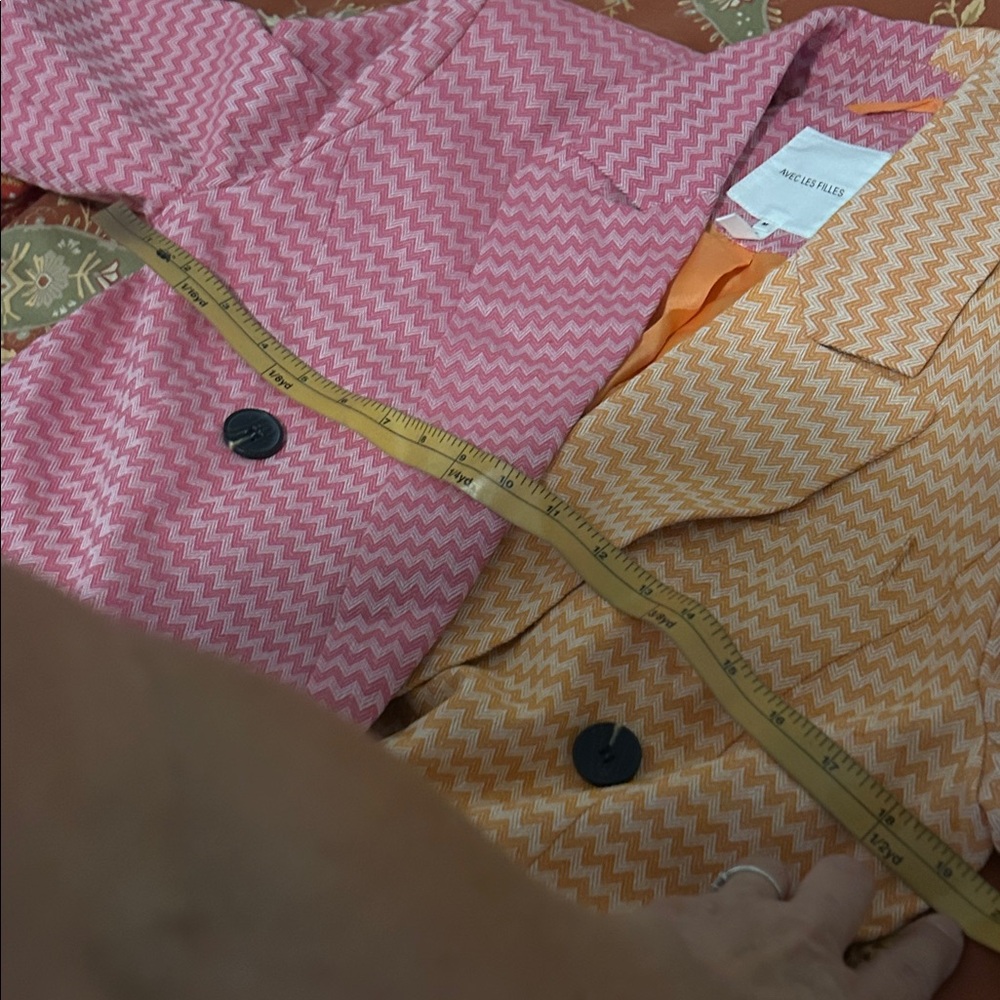 Avec Les Filles Colorblock Blazer in Pink and Orange - Picture 5 of 7